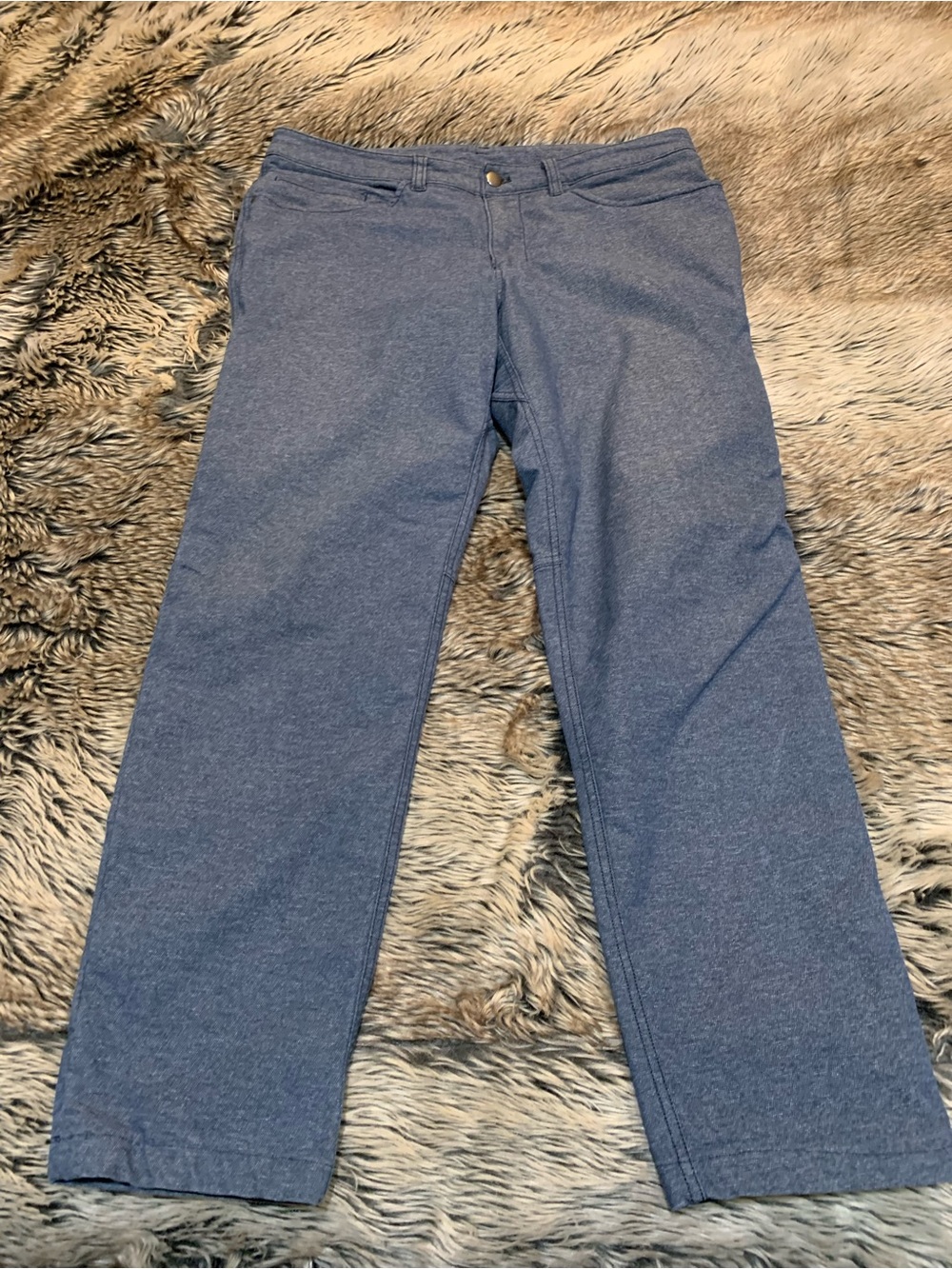 Lululemon ABC Pant Slim *Tech Canvas Heathered Deep Navy Size 33 short